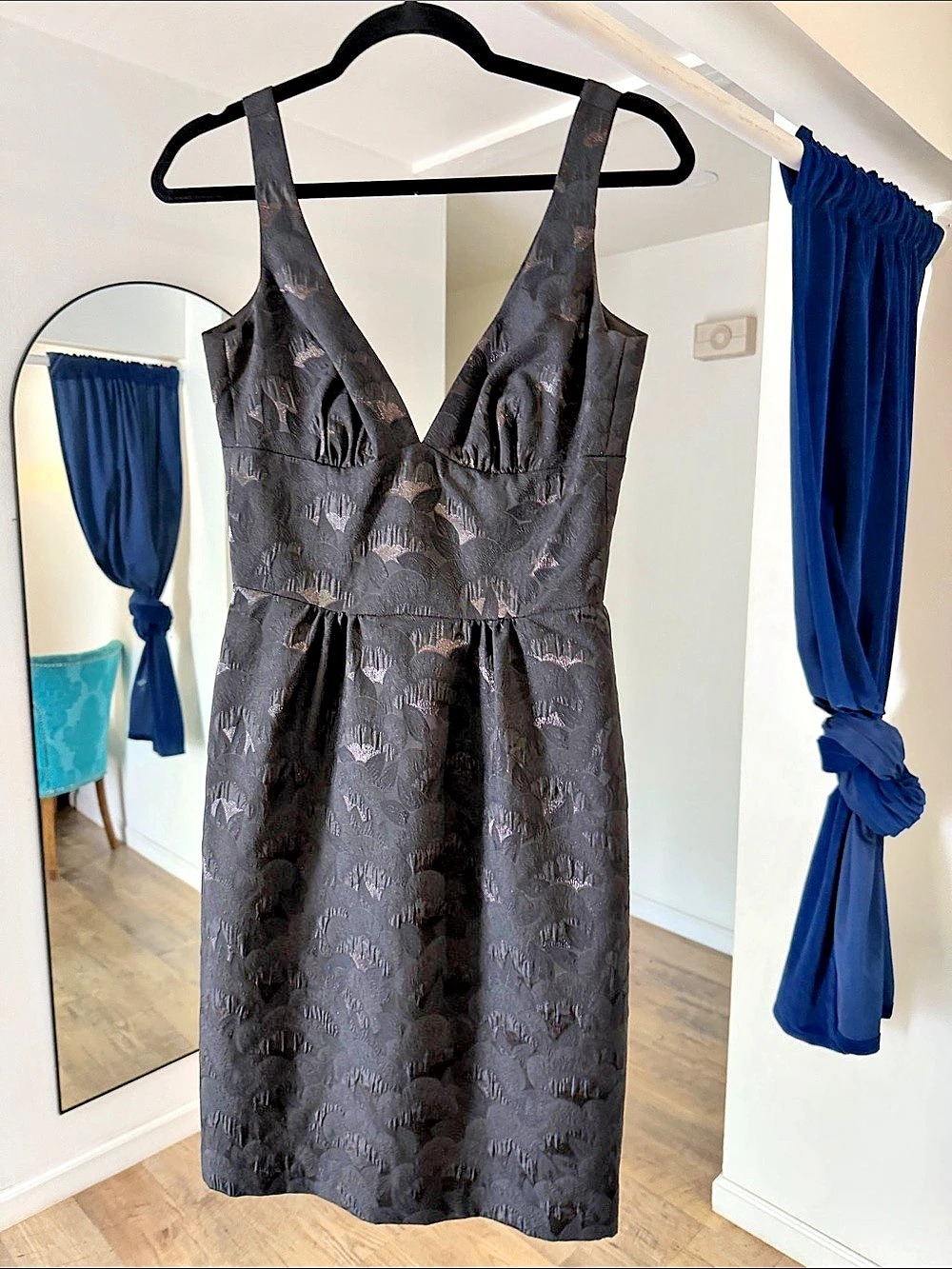 Trina Turk Floral Jacquard Mini Dress in Black Size 2 Like 👗